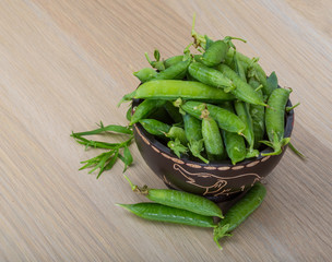 Green fresh peas