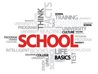 Obraz premium School info-text graphics cloud