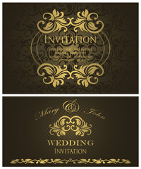 Fototapeta na wymiar Template of wedding invitation
