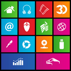 Metro style web icons