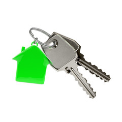 Keys with a house pendant.