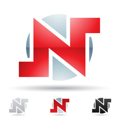 Abstract icon for letter N