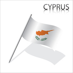 Realistic Cyprus flag, vector illustration
