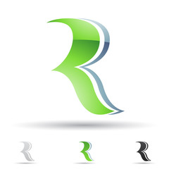 Abstract icon for letter R