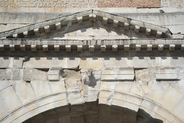Naklejka premium Detail of ancient arch in Rimini