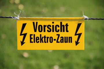 Vorsicht Elektrozaun