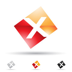 Obraz premium Abstract icon for letter X