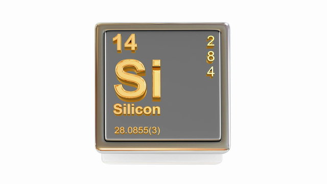 Chemical element. Si. 3d