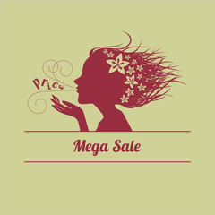 Female image blows word price.