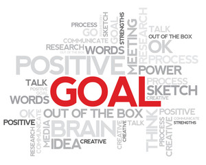 Red Goal word concept vector artwork