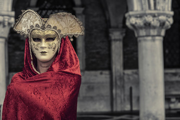 Naklejka premium Beautiful Woman in Mysterious Mask