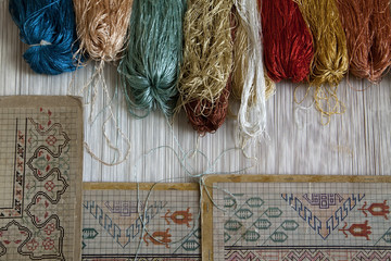 manual production of carpets