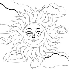 Sun. Vector illustration.
