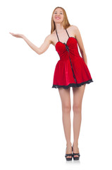 Woman isolated on the white background