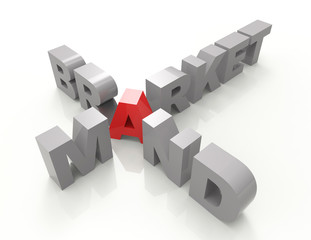 market brand crossword concept