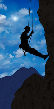 ag4 AlpinistGraphic - climber 1 in the alps - g2384