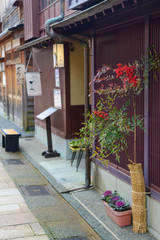 Fototapeta na wymiar Higashi Chaya District in Kanazawa, Japan