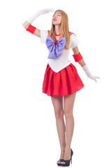 Young woman in fashion concept