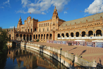 Fototapeta na wymiar Sevilla, plaza, ciudad, Andalucía, España
