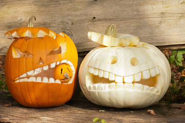 Halloween Kürbismonster Schreck und Angst