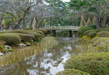 Fototapeta na wymiar Kenrokuen Garden in Kanazawa, Japan