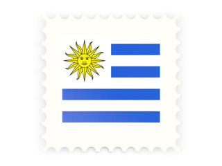 Fototapeta premium Postage stamp icon of uruguay