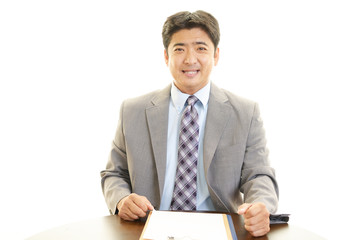 笑顔のビジネスマン