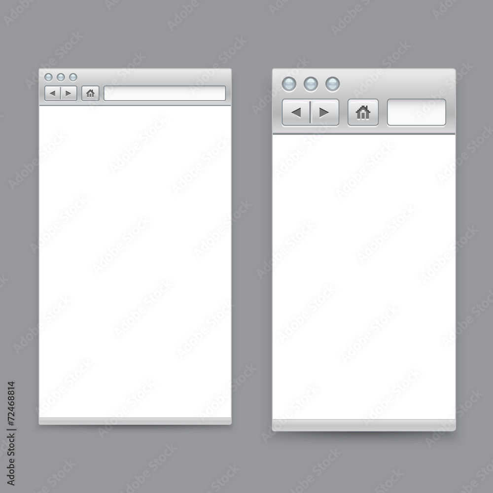 Aufkleber Opened browser windows template. Past your content into it