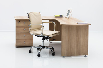 light wood desk