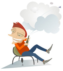 Man is opening a bottle of the champagne