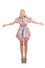 Naklejka premium Emotional woman isolated on the white