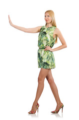 Woman isolated on the white background