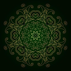 Ornamental round lace pattern