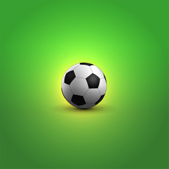 Soccer ball on green field