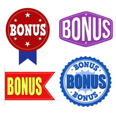 Bonus label, sticker or stamps