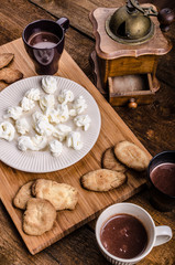 Homemade hot chocolate, homemade butter cookies