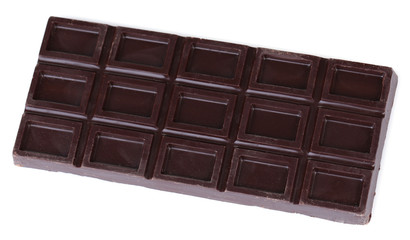 Chocolate bar isolated on white