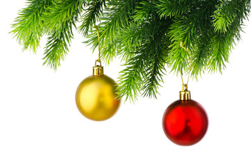 Christmas decoration isolated on the white