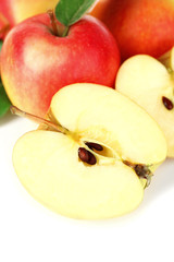 Ripe apples close up