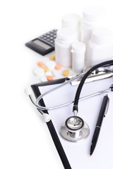 Stethoscope isolated on white