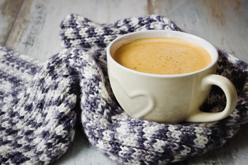 scarf and coffee