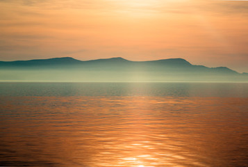 Beautiful landscape with sea and clouds