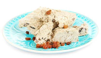 Sunflower halva with raisins