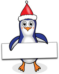 holding a blank billboard