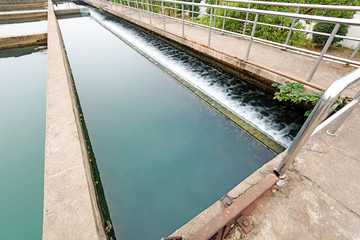 Modern urban wastewater treatment plant