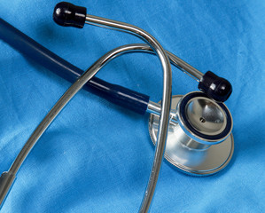 Doctor&#39;s stethoscope on the form