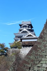 熊本城　二様の石垣と天守閣