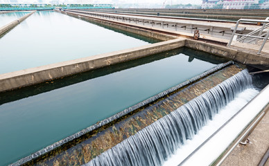 Modern urban wastewater treatment plant - 72481456