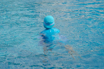 little girl in the swimming pool