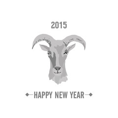 2015 new year card with Goat . vector illustration